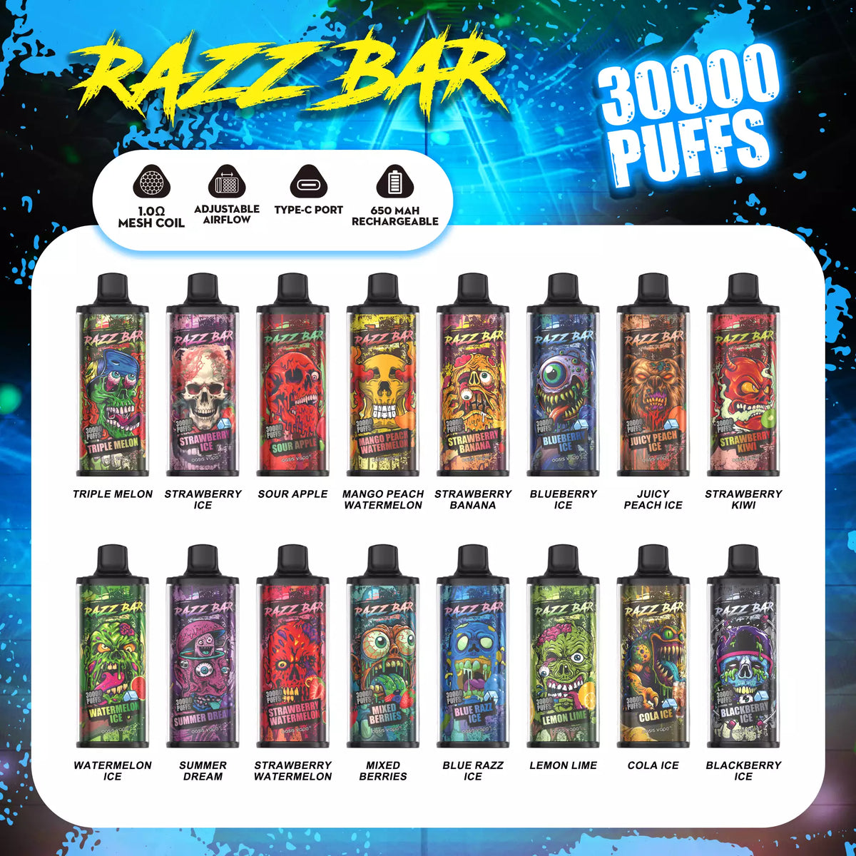 Boite de 10 Razz bar 30k